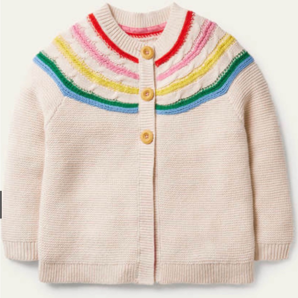 Little girls Boden 3 button sweater• size 6/7